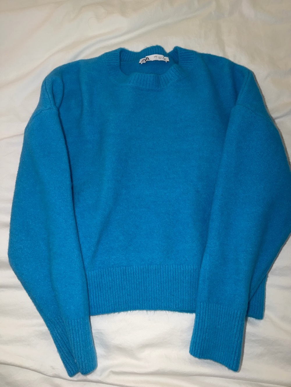 Bright Blue Crewneck Zara Sweater